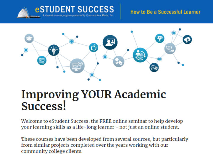Screen capture of the eStudentSuccess.com home page.